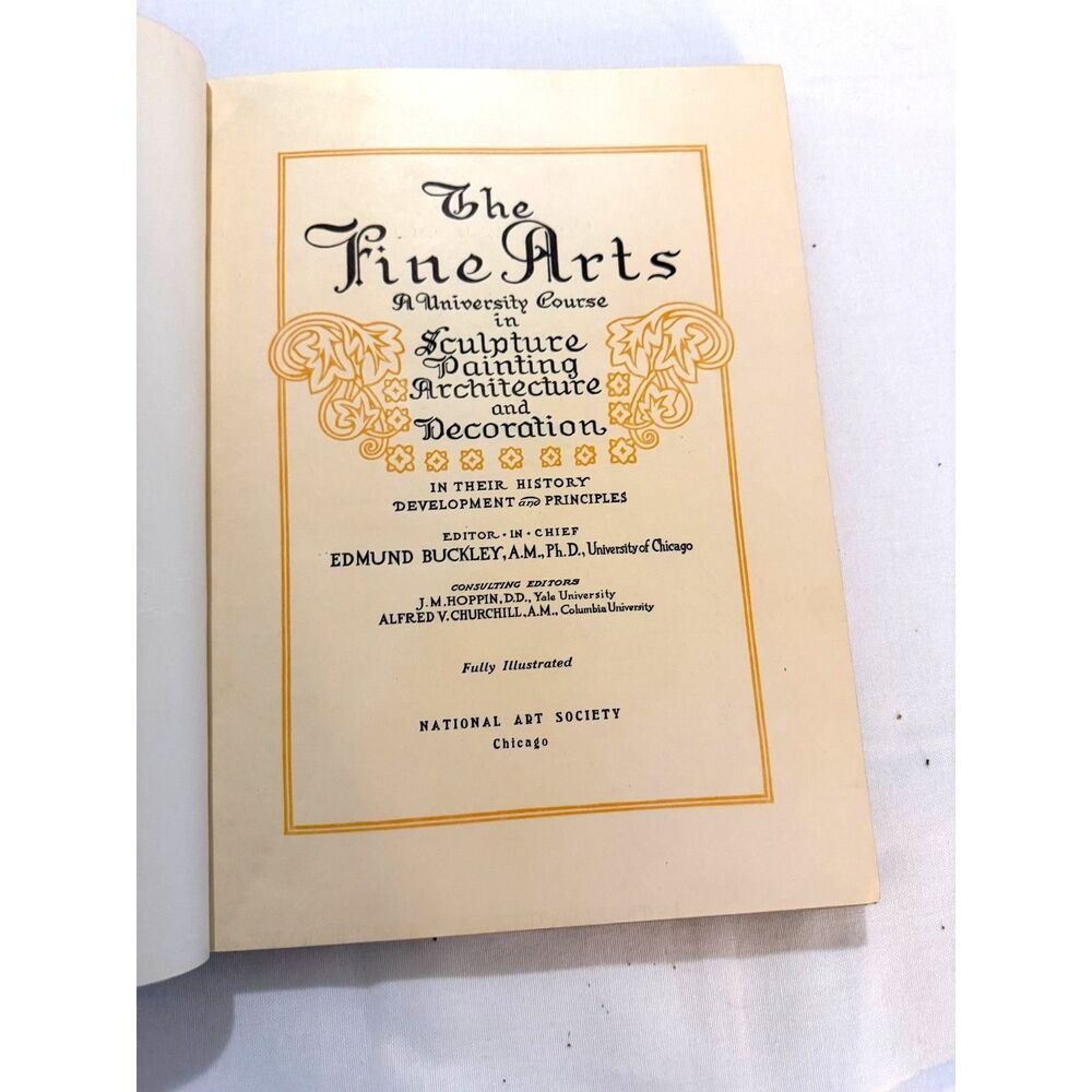 Antique Book 1907 The Fine Arts University Course Sculpture Panting Architecture